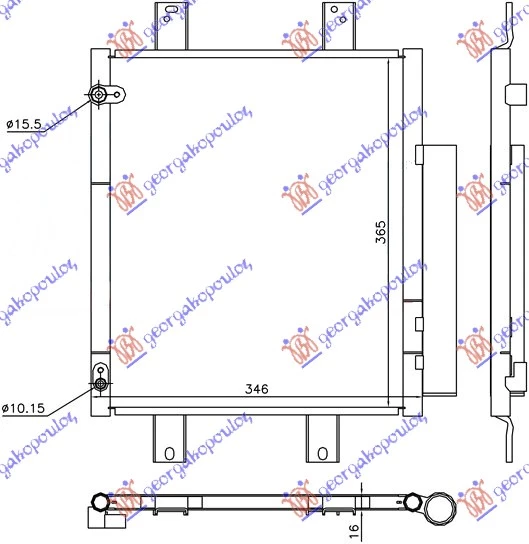 Daihatsu sirion 05- HLAD. KLIME 1.0i12V-1.3 16V (33x36,8)