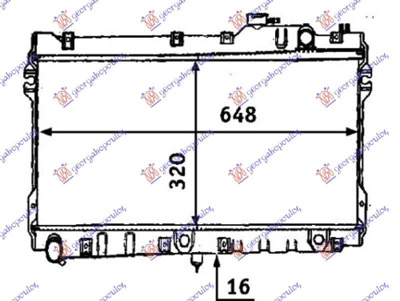 Mazda miata mx5 90-99 HLADNJAK MOTORA 1.6/1.8i 16V (32.5x64.8)