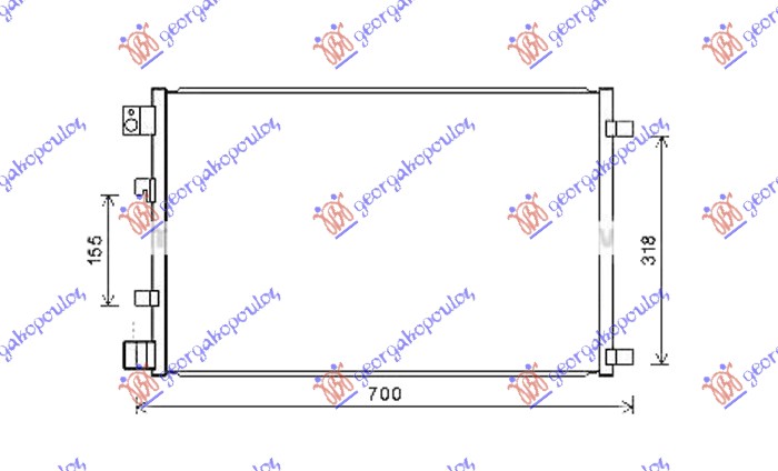 Nissan qashqai 2007-2010 (j10/nj10) HLADNJAK KLIME 1.5 DCi (610x390x16) (MARELLI)