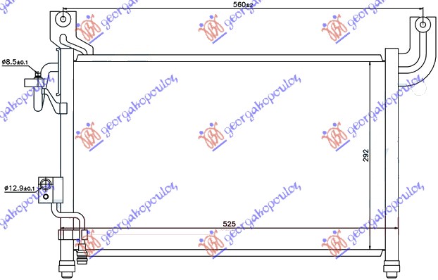 Mazda p/u 2/4wd 95-98 HLADNJAK A/C DIZEL (52.7x33.9x17)