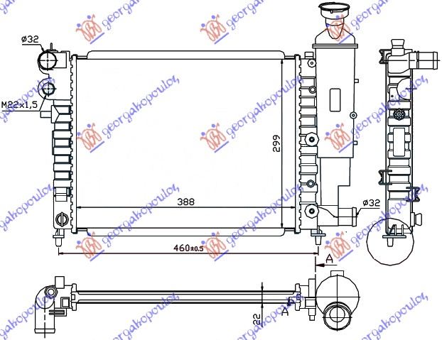 Peugeot 106 92-95 HLADNJAK MOTORA XN-XR-XT (39x32)