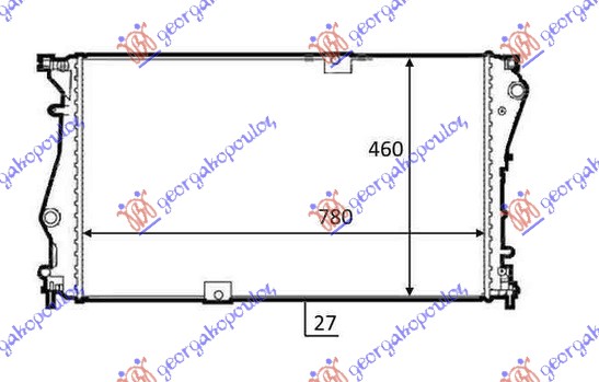 Renault trafic 2006-2014 (jl/fl/el) HLADNJAK MOTORA 2.0 CDTi (78x45.8) (VALEO TIP) (NRF)