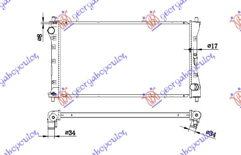 Suzuki sx4 2007-2013 (gy/rw) HLADNJAK MOTORA 2.0 DDiS DIZEL (MAN) (675x370x26) (VALEO)