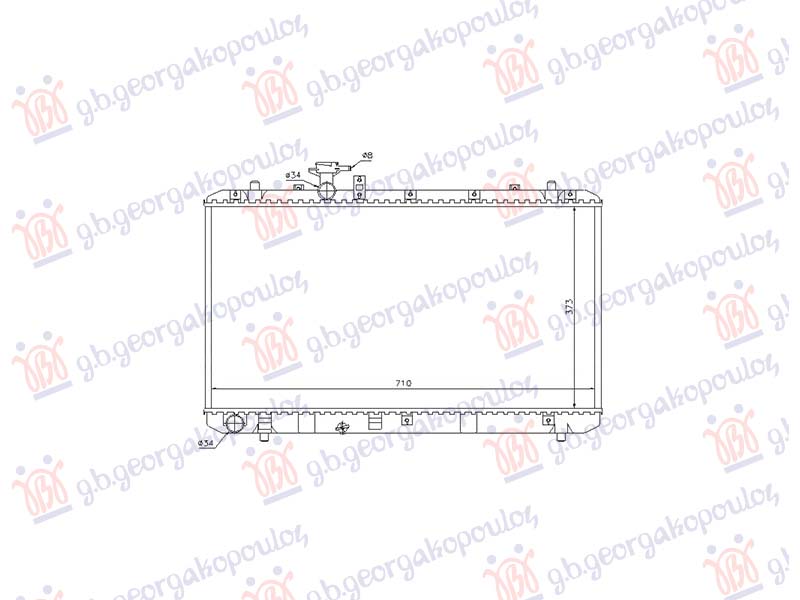 Fiat sedici 2007- (189) HLADNJAK MOTORA 1.5/1.6 BENZIN - 1.6 DIZEL (375x710) (VALEO)