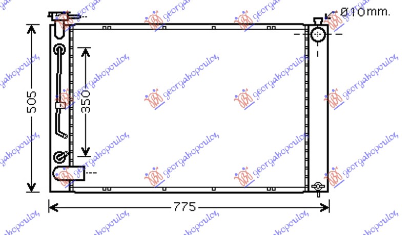 Lexus rx 330/350/400 03-09 HLADNJAK (RX300) 3.0i 24V(67x49x22) M/A