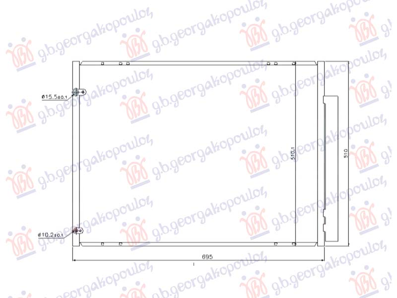 Lexus rx 2003-2009 (u3) HLADNJAK KLIME (RX350) 3.5 BENZIN (AUTO) (695x510)