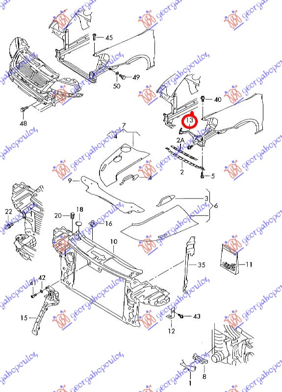 NOSAC FARA SPOLJASNJI DONJI PLASTICNI -2007