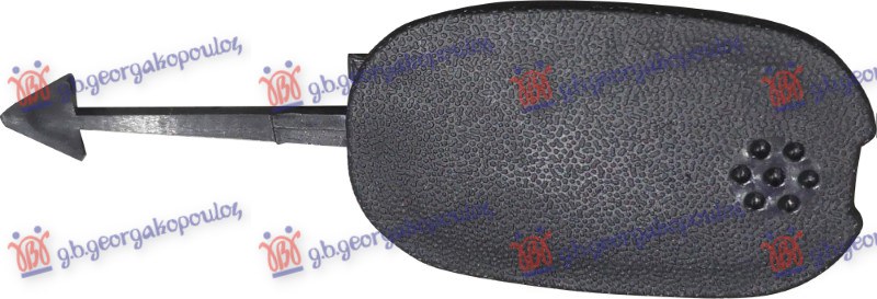 Vw touareg 2003-2010 (7la/7l6/7l7) POKLOPAC KUKE ZADNJEG BRANIKA CRNI -07 (nije za euro kuku)