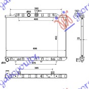 Nissan x-trail 2001-2014 (t30) HLADNJAK MOTORA 2.0 T.D (450x690) 07- (VALEO)