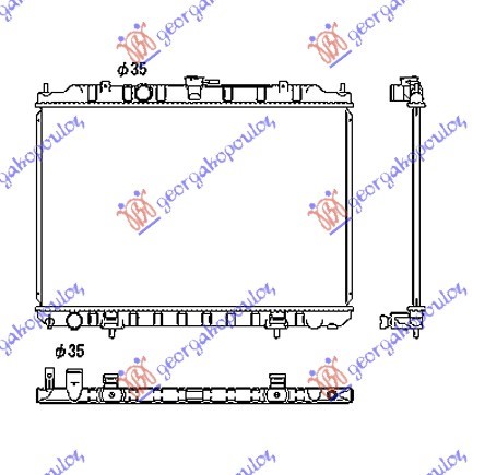 Nissan x-trail 2001-2014 (t30) HLADNJAK MOTORA 2.0/2.5 BENZIN -2007 (450x690) (NRF)