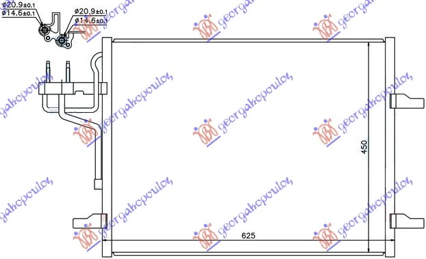 Ford kuga 08-13 HLADNJAK KLIME BENZIN-DIZEL (585x470x16)