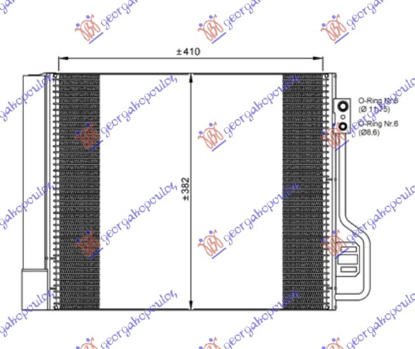 Smart fortwo 07-12 HLADNJAK KLIME BEN-DIZ (42x38) (M-BEHR)