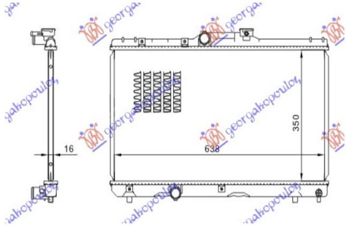 Toyota corolla sdn 1997-1999 (e 11) HLADNJAK MOTORA 1.3/1.6 (+/-AC) (63.8x35) (KOYO)