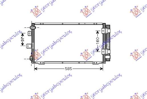 Toyota corolla (e 10) sdn-s.w. 92-96 HLADNJAK KLIME (69x34) 92-93 (9/12.9)