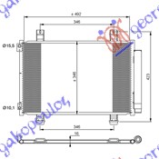 Suzuki splash 13-14 HLADNJAK KLIME 1.0/1.2 BENZIN (550x350x16)