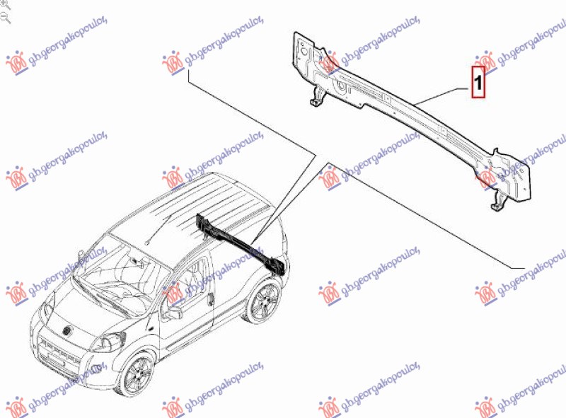 Fiat fiorino/qubo 2008-2016 (225) ZADNJI VEZNI LIM