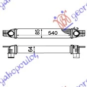 Fiat fiorino/qubo 08-16 HLAD INTERC. 1.3-1.4HDI-MJTD(540x85x65)