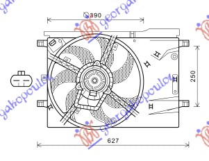 Fiat fiorino/qubo 08-16 VENTILATOR KOMPLET (BENZIN) +AC (M-BEHR)