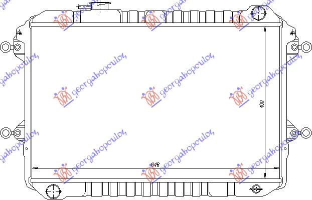 Mazda p/u 2/4wd 86-94 HLADNJAK MOTORA 2.6 BENZIN(40x64.5x30)