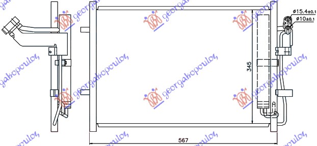 Mazda 3 sdn-h/b (bl) 08-13 HLADNJAK KLIME 1.6 DIZ (525x360x12)