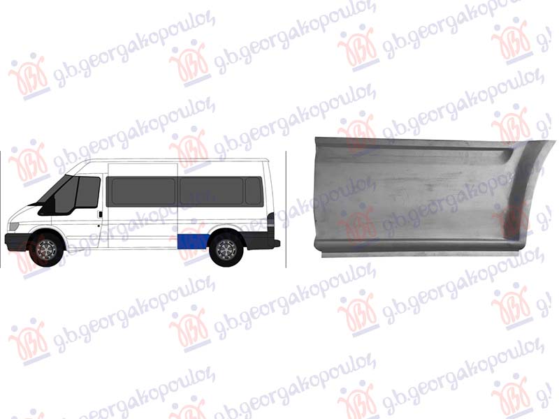 Ford transit 2000-2006 (fa/fb/fz/fc) BOCNA STRANA ZADNJA (BOCNI DEO) (DUZINA: 72cm VISINA: 36cm)