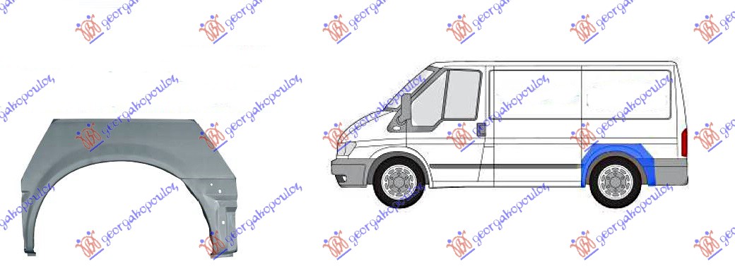 Ford transit 00-06 RUB KRACI