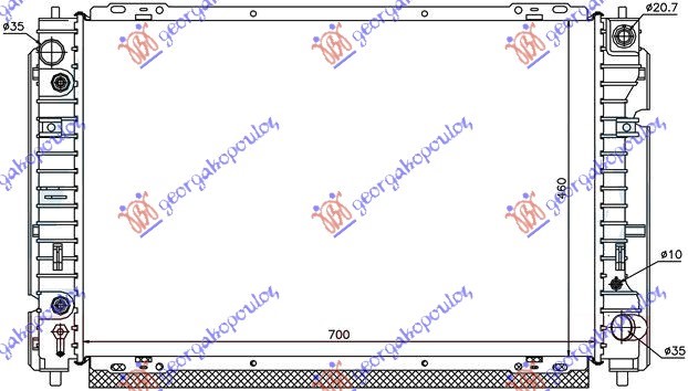 Ford maverick 2000-2008 HLADNJAK MOTORA 2.0/2.3 BENZIN (MAN/AUTO) (700x460) (NRF)
