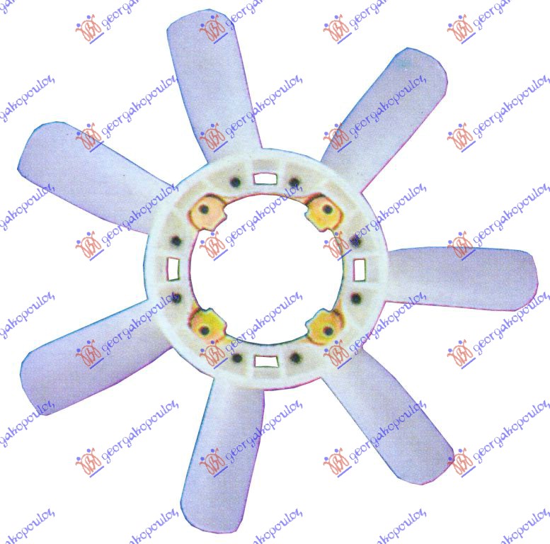 Toyota hi-lux (yn 85) 2wd 89-94 VENTILATOR (ELISA) (SAMO BENZIN)