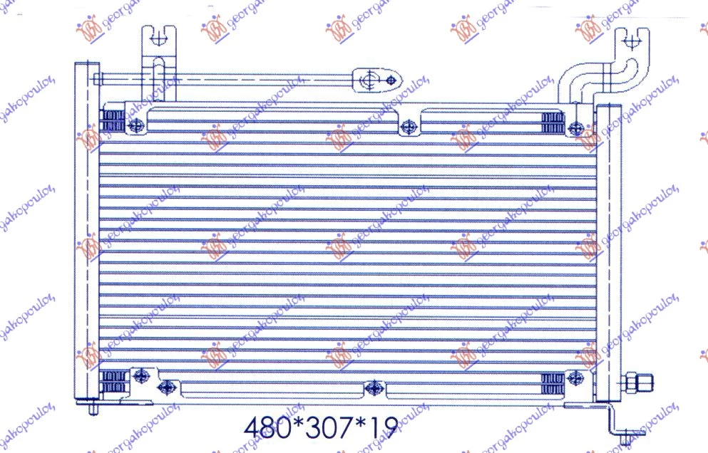 Suzuki swift h/b 90-92 HLADNJAK KLIME (44x30x1.6)