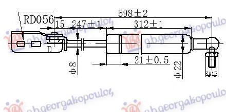 Suzuki swift gti 93-96 AMORTIZER GEPEK VRATA (MARELLI)