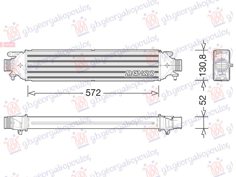 Alfa romeo giulietta 2010-2020 (940) HLADNJAK INTERKULERA 1.6 DIZEL (572x127) (NISSENS)