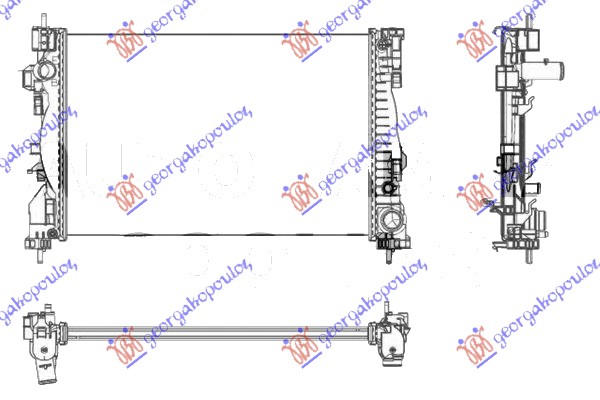 Alfa romeo giulietta 2010-2020 (940) HLADNJAK MOTORA 1.8TBi (61x406x2.6) (NISSENS)