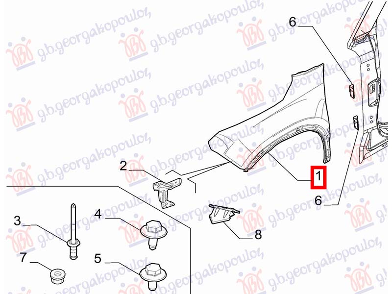 Alfa romeo junior 2024- (626/627) krilo (O)