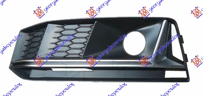 Audi a4 2015-2018 (8w2/8wc/8w5/8wd) RESETKA PREDNJEG BRANIKA (SENZOR) (SREBRNA LAJSNA) (S-LINE)