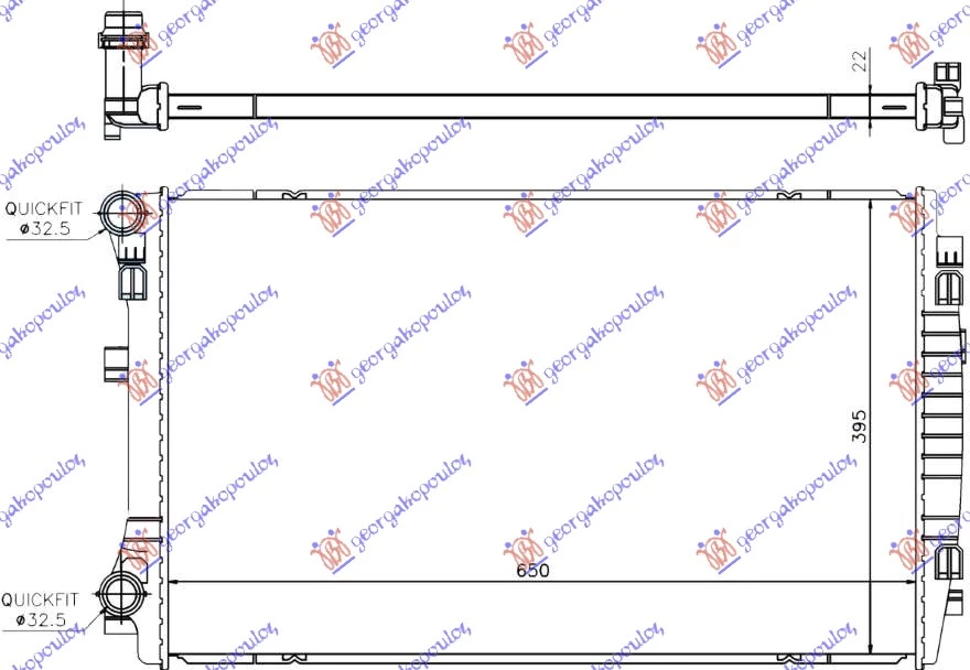 Vw touran 15-21 HL. MOT. 1.0-1.2-1.4B 1.6-2.0D 65x40 MEH