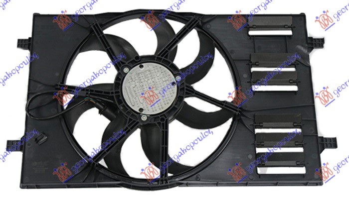 Seat leon 20- VENTILATOR KOMPLET (412mm) (400w) (4 PIN)