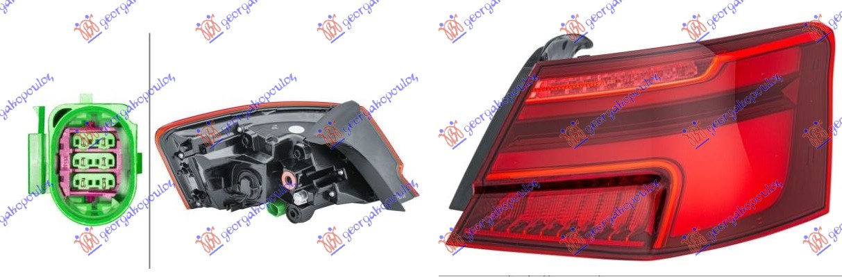 Audi a3 3d/sportback 16-20 STOP LAMPA SPOLJNA LED DYNAMIC (HELLA)