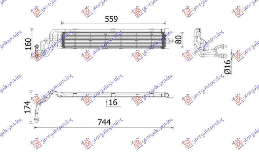 Cupra leon 20- HLADNJAK MOTORA DODATNI 1.4 BENZIN/HIBRID (551x82) (MAHLE BEHR PREMIUM LINE)