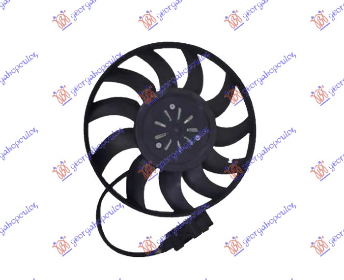 Audi a8 02-09 VENTILATOR BEN/DIZ (380mm) (400W) LEVO