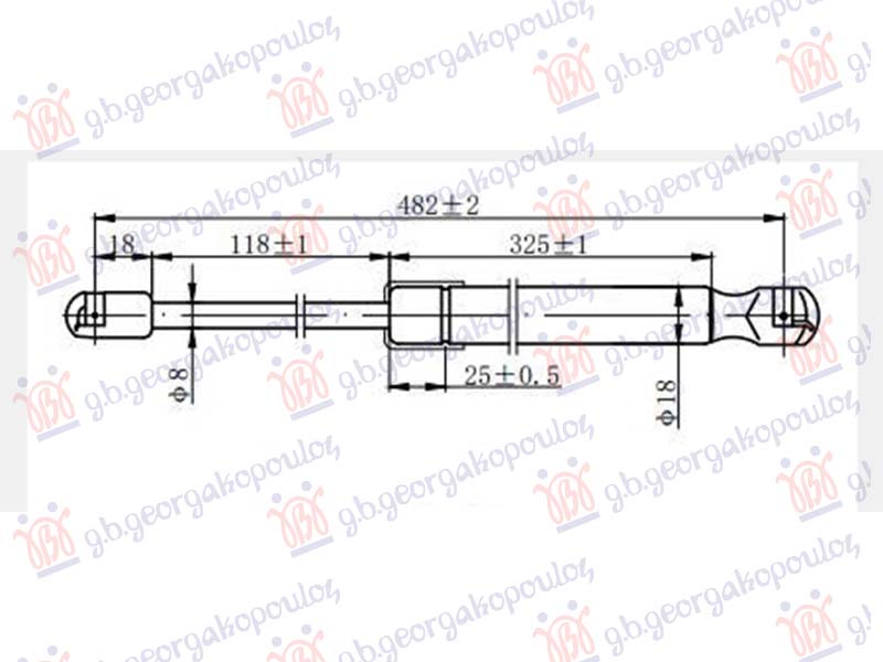 Audi r8 2007-2016 (422/423) AMORTIZER HAUBE (482L-385N)