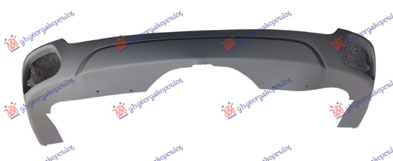 Bmw x5 2013-2018 (f15) SPOJLER ZADNJEG BRANIKA (2 KOCKASTA OTVORA ZA AUSPUH)