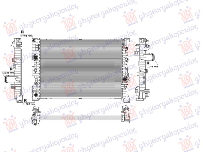 Bmw x5 2023- (g05n) HLADNJAK MOTORA 2.0/3.0 DIZEL (625x446) (NRF)