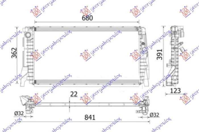 Bmw x1 (f48) 15-19 HLADNJAK MOTORA 1.5-2.0 BENZIN (680x362)