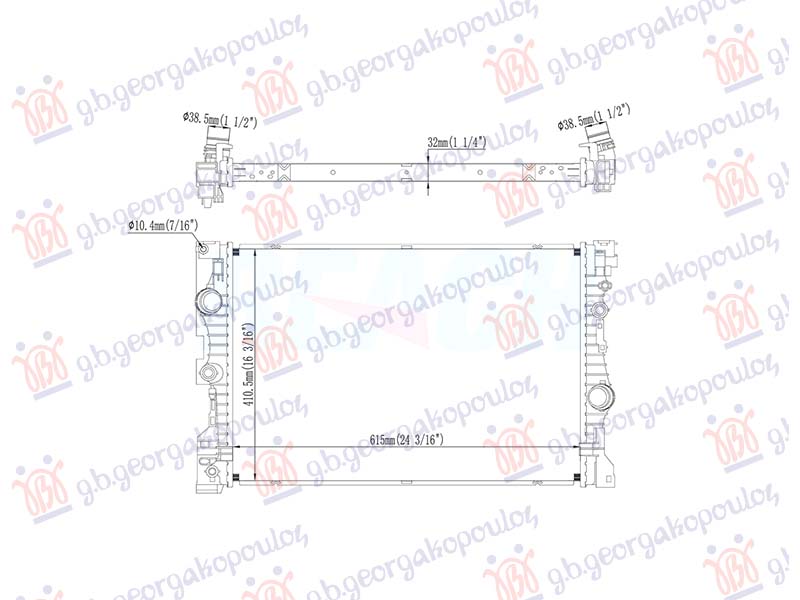Bmw x4 2018-2022 (g02) HLADNJAK MOTORA 2.0 BENZIN/HIBRID (615x605)