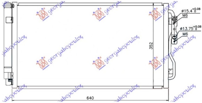 Bmw series 3 sdn/s.w. 2012-2014 (f30/f31) HLADNJAK KLIME BENZIN/DIZEL (600x340x16) (NRF)
