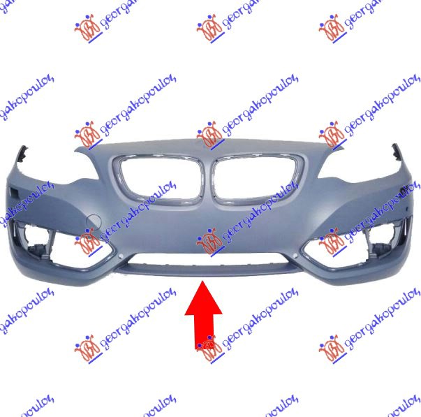 Bmw series 2 coupe/cabrio 2014-2019 (f22/f23/f87) PREDNJI BRANIK PM (PRSKALICE) (sa rupama za 4 parking senzora)
