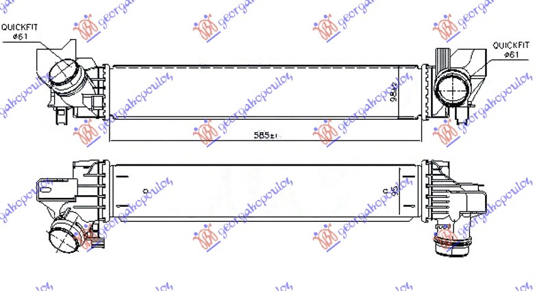 Bmw series 2 (f45/f46) active/gran tourer 14-17 HLADNJAK INTERC.1.5(216/218i) BENZIN