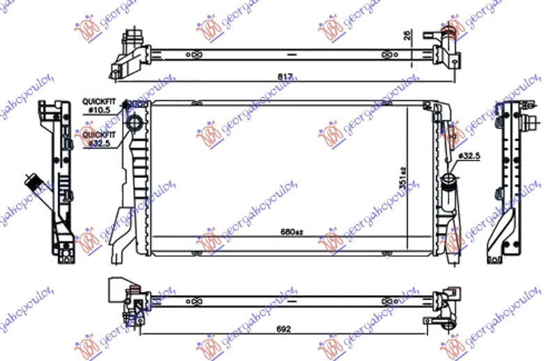 Bmw series 2 (f45/f46) active/gran tourer 14-17 HLADNJAK 1.5 (216i/218i) BENZ.DIZ.-AUTO.