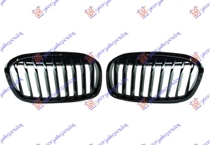 Bmw series 2 (f45/f46) active/gran tourer 17-21 PVC MASKA SJAJ-CRNA (M PERFORMANCE) (SET)