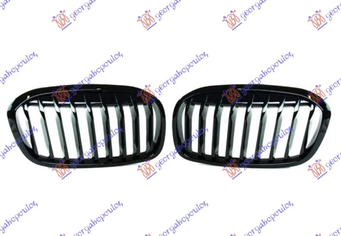 Bmw series 2 (f45/f46) active/gran tourer 17- PVC MASKA SJAJ-CRNA SET (M PERFORMANCE)